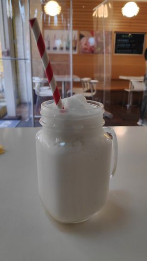 Coconut milk shake at Cafe Soya in Birmingham