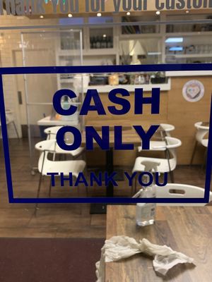 Cash only! But there’s a cash machine around the corner.  at Cafe Soya in Birmingham