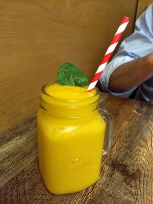 Mango soya shake at Cafe Soya in Birmingham