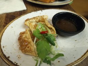 Vegan dumplings at Cafe Soya in Birmingham