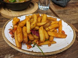 Spicy chips at Cafe Soya in Birmingham