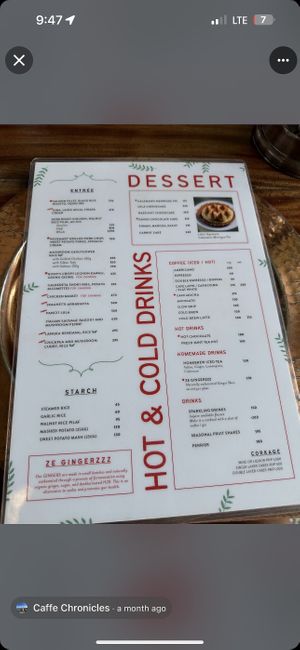 Menu  at Lula Café in Tagaytay