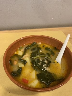 Cavolo Nero soup at Malerba in Bologna