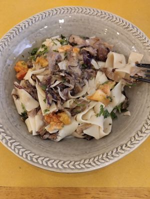 Seitan with figs at Malerba in Bologna