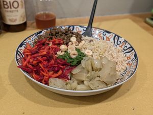 Buddha Bowl 10 € at Malerba in Bologna