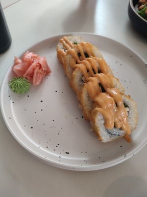 tempura roll at G-Sushi in Kuressaare
