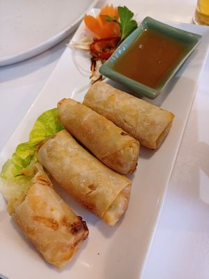 Vegetable spring rolls at Thai One in Colchester