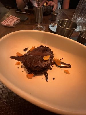 Gâteau au chocolat abricott  at Taverna Rabarbaro in Piacenza