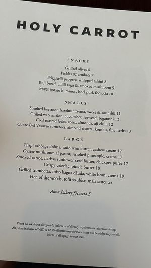   at Holy Carrot in West London