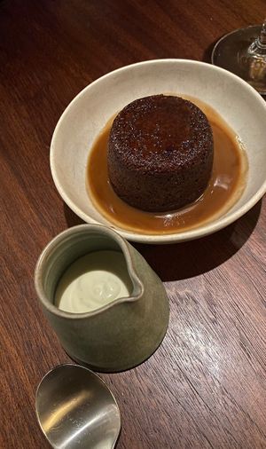 Sticky toffee pudding  at Holy Carrot in West London