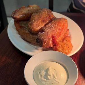 Pink fir potatoes with aiolii #Veganuary at Holy Carrot in West London