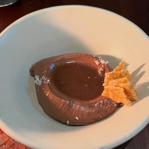 Chocolate tahini dessertt #Veganuary at Holy Carrot in West London