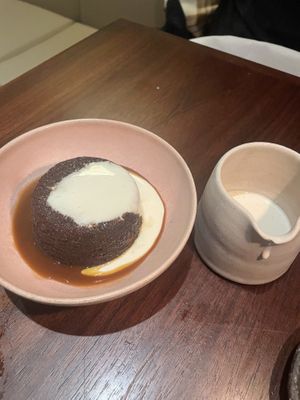 Sticky toffee pudding   at Holy Carrot in West London