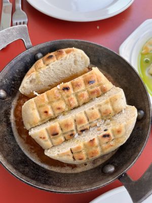 Koji bread with kimchi butter. The kimchi butter was to die for   at Holy Carrot in West London