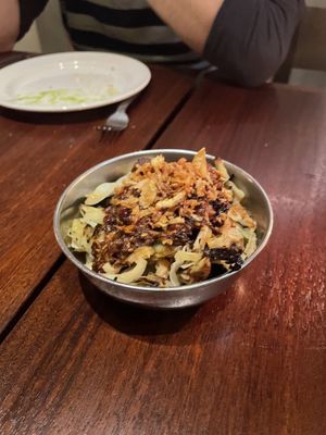 Charred cabbage, chilli, XO  at Holy Carrot in West London