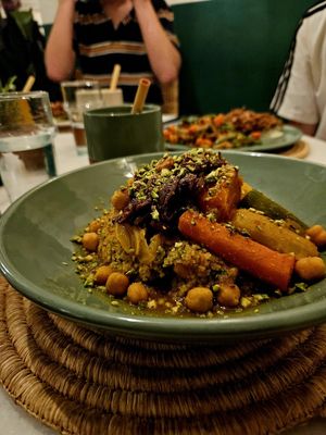 7 vegetable vegan couscous at L'mida - مطعم الميدة in Marrakech