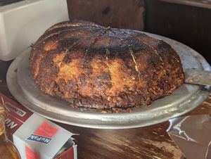 Sweet potato pudding! 🍠 at Reflections Natural Rastarant in Ocho Rios