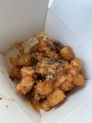 Loaded-Tots  at Romeo's in Asheville