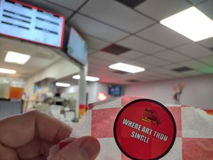 I ordered the black bean patty on a single "Romeo where art thou" combo meal. at Romeo's in Asheville