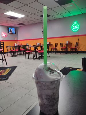 I got this Oreo vegan milk shake. It was great. at Romeo's in Asheville