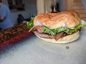 Romeo BBQ Bacon Burger at Romeo's in Asheville