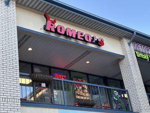 Outside of the restaurant   at Romeo's in Asheville