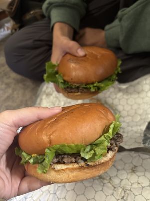 The Wherefore Art Thou Romeo burger + All American burger  at Romeo's in Asheville