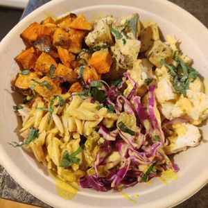 The curry bowl with tofu, yummy! at Go Bowld in Ashland