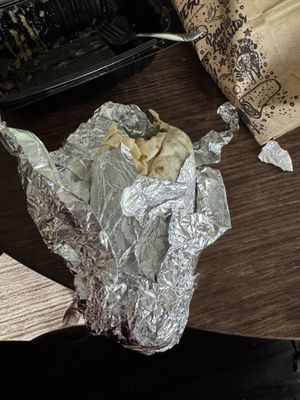 Burrito with I bite taken out. Sorry, forgot to take one before    at Bubbakoo's Burritos  in Springboro