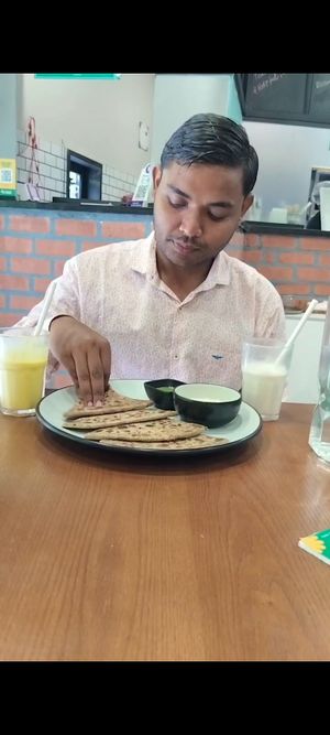 Jamaican Jerk Sweet Potato Paratha  at Rollinplantz in Bangalore