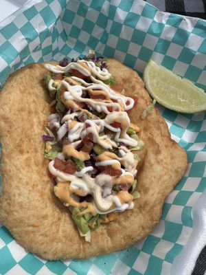 Delicious fried dough taco!  at Rollin' Dough - temporarily closed in Homer
