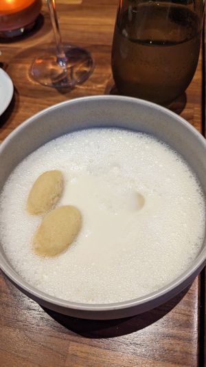 Spargelsuppe at Restaurant VOLT in Berlin