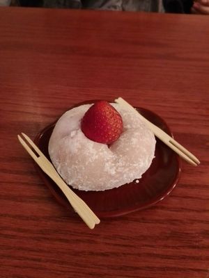 Ichigo mochi at Vegan Ramen Mei - Roma in Mexico City