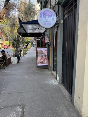 Vegan ramen Mei Roma from the outside   at Vegan Ramen Mei - Roma in Mexico City