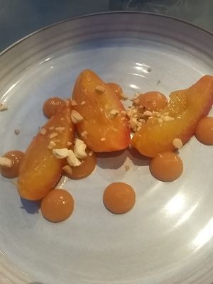 Dessert (could do with some sorbet) at Chefs à Table in Paris