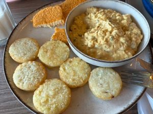 Schnitzel with fries  at Valkyrjan Bistro & Bar in Reykjavik