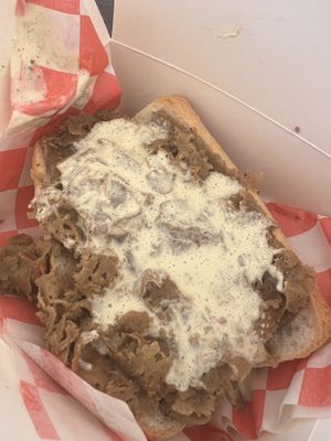 Chicago Cheesesteak w/ Italian cheese sauce  at MeetStop by SteMartaen in Chicago