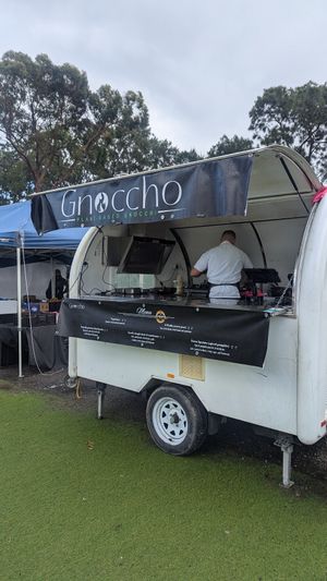 In the food truck sector of the sunday farmers markets at Gnoccho in Lambton