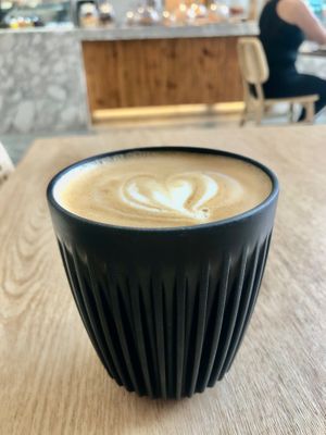 Oat cappuccino  at Zinn Cafe Bistro in Dubai