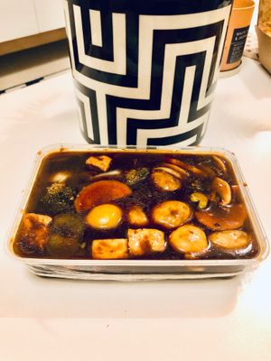 Veg and tofu in black bean sauce  at The Great Wall Chinese Takeaway in Dubai