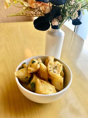Roast potatoes  at Fusion Restaurant - The S Hotel in Dubai