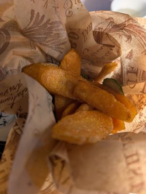 Fried veg (not tempura) at Rainbow Sushi  in San Marino City