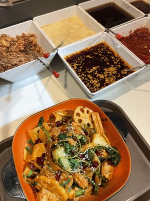 Sauces  #Veganuary at Zhang Liang Malatang in Haymarket