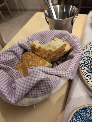 Fresh bread. at Ali Restaurant in Kos
