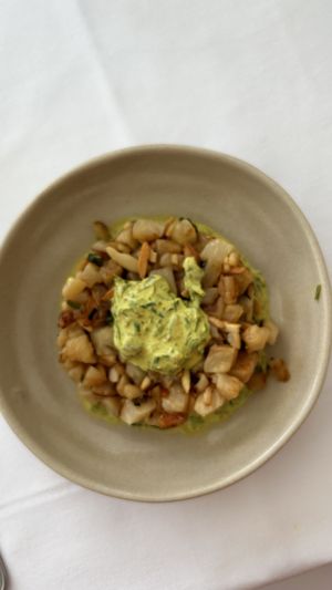 Celeriac with capers, tarragon and chives  at Finca Elements in Malaga