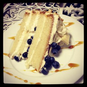 Cakes 'n Treats vegan White Chocolate and Blueberry cake :) at Cakes 'N' Treats in North West London