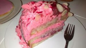 Strawberry cream cake at Cakes 'N' Treats in North West London