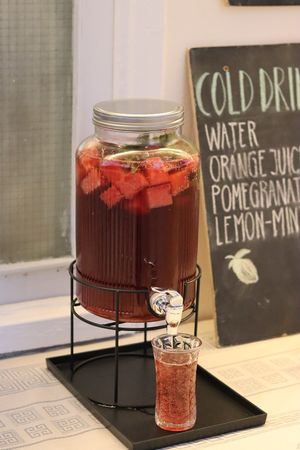 Watermelon juice, seasonal special. at Battuta Rooftop in Amman