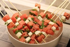 Watermelon Cheese at Battuta Rooftop in Amman