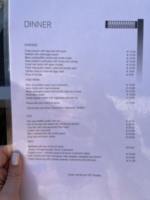 Menu  at Estalagem Ponta Do Sol in Ponta Do Sol